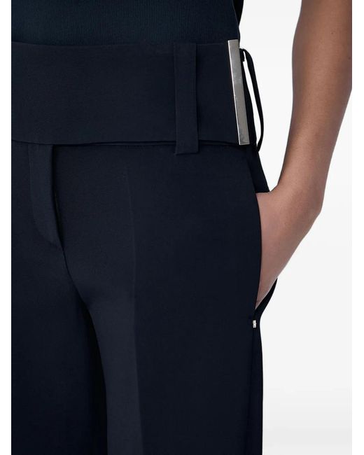 Sportmax Blue High-Waisted Flared Trousers
