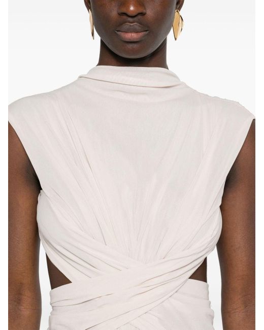 Philosophy Di Lorenzo Serafini Open-back Tulle Midi Dress White
