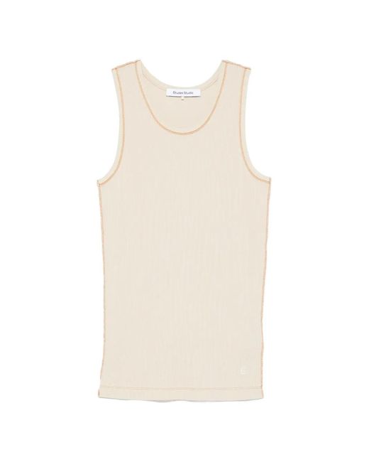 Etudes Studio White Ribbed Tank Top