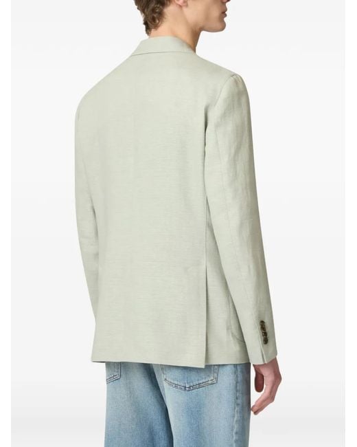 Lardini White Single-Breasted Patch-Pocket Blazer for men