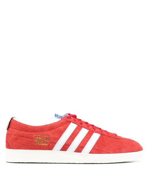 Adidas Red Low Top Gazelle Vintage Sneakers