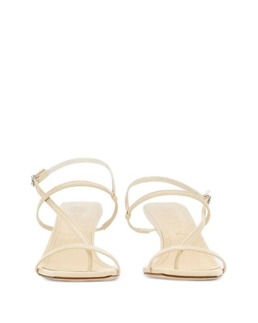 Aeyde White Elise Slim Straps Toe Post Sandals