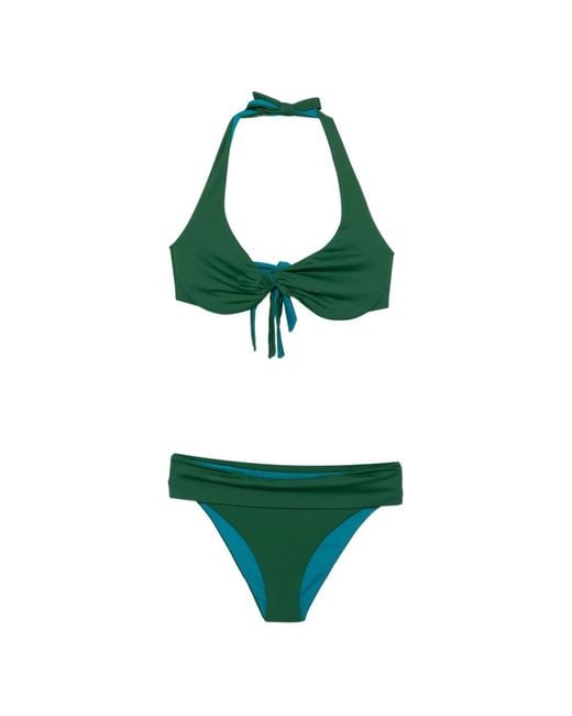 Fisico Green Bikini À Taille Nouée