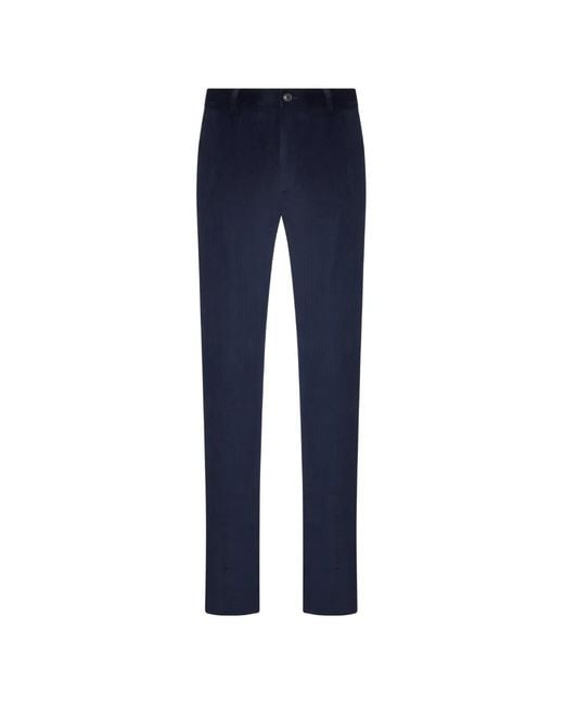 Etro Blue Pantalon En Velours Côtelé À Coupe Slim for men