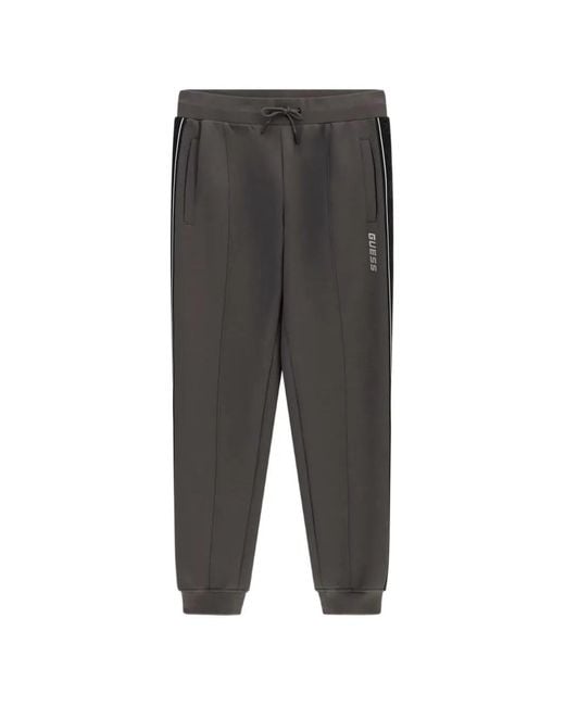 Guess Gray Logo Trousers for men