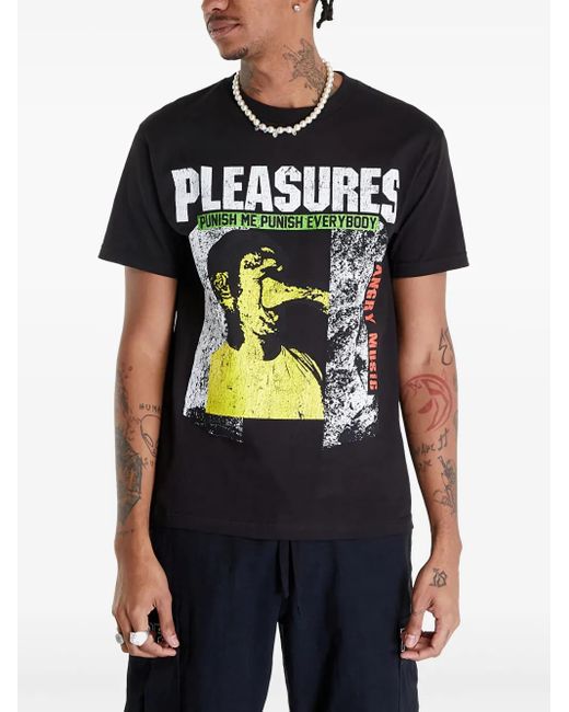 メンズ Pleasures Punish Tシャツ Black