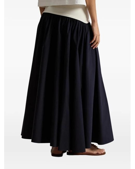 Polo Ralph Lauren Blue Maxi Contrast-Waistband Skirt