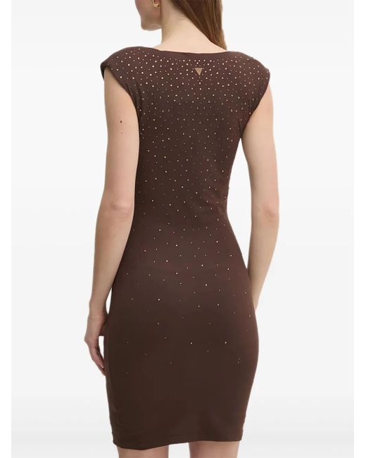 Guess Natural Rosy Hotfix Embellished Mini Dress