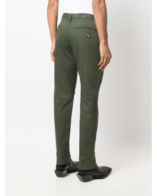 Philipp Plein Green Long Trousers Tailored for men