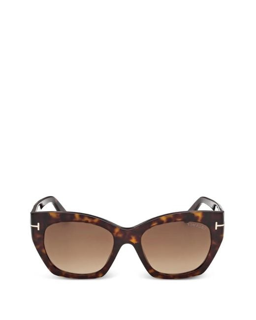 Tom Ford Brown Tortoiseshell-Effect Cat-Eye Sunglasses