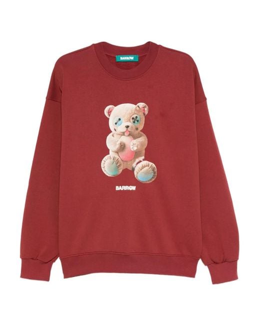 Sudadera con motivo de oso y cuello redondo Barrow