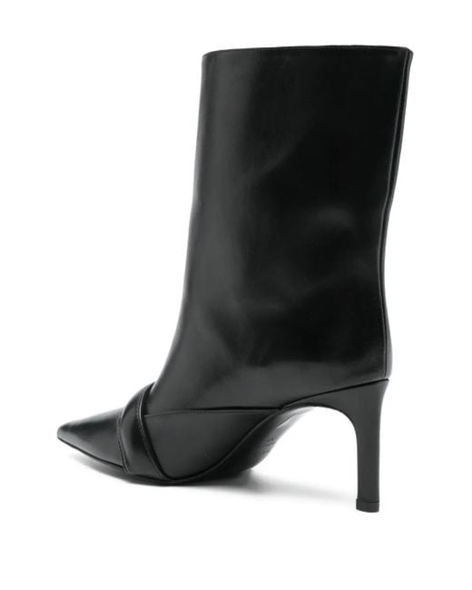 Coperni Black 70Mm Buckle-Fastening Pointed-Toe Boots