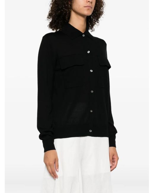 P.A.R.O.S.H. Black Buttoned Cardigan