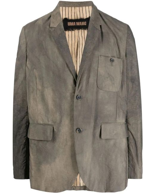 Uma Wang Brown Faded Effect Blazer for men