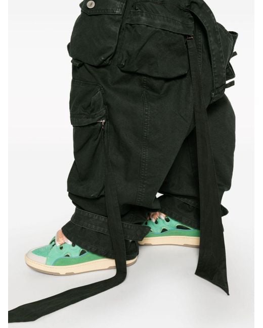 Pantalones cargo Fern de talle bajo The Attico de color Black