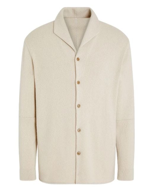 Zegna Natural Oasi Buttoned Cardigan for men