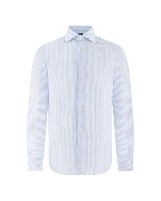 Boggi White Striped Shirt for men