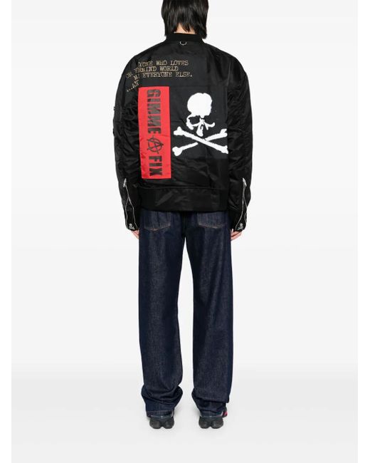 MASTERMIND WORLD Black Zip-Up Bomber Jacket for men
