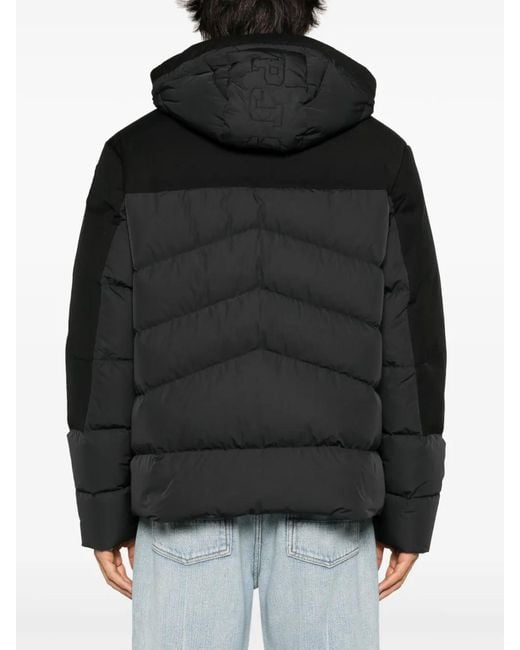 Parajumpers Black Logo-Patch Padded Jacket for men