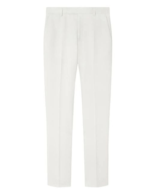 Versace White Logo-Patch Trousers for men