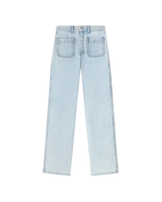 Sandro Blue Straight-Leg Jeans
