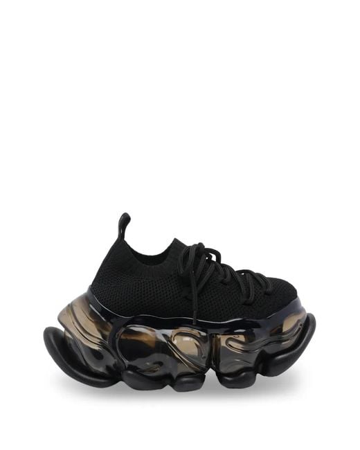 grounds Black Skyscraper Lace-Up Sneakers