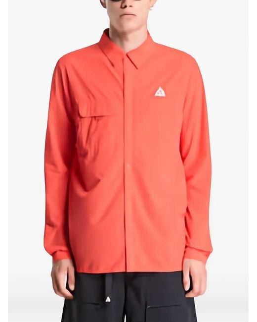 Nike Red Acg Aireez Logo-Print Jacket for men