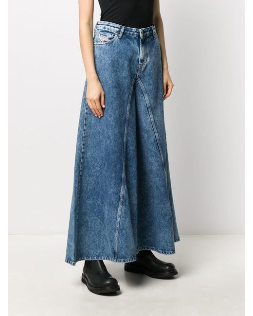 DIESEL D-spritzz 009ij Wide-leg Jeans in Blue | Lyst