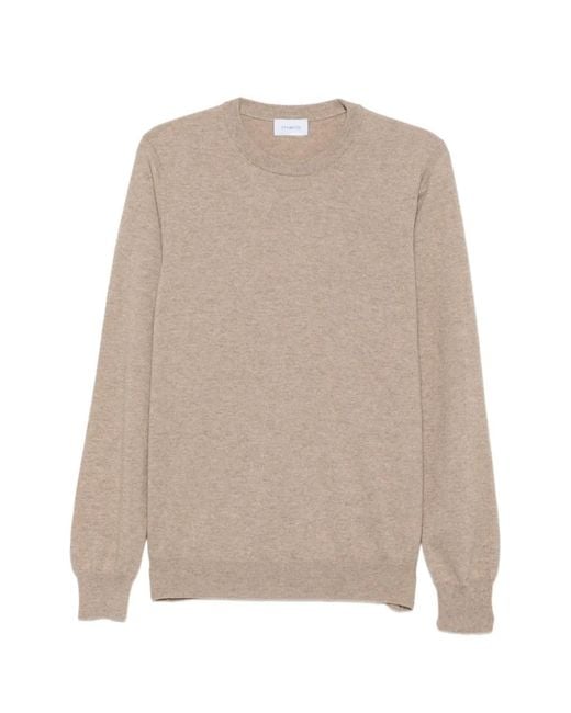 Malo Natural Crew-Neck Long-Sleeve Sweater