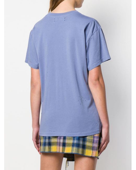 Amiri Cotton Teddy Bear T-shirt in Blue 