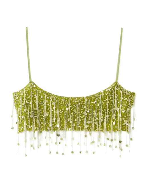 Asta Resort Green Yasmin Beaded Bralette