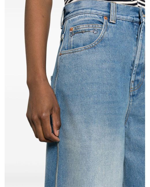 Jeans a gamba ampia di Gucci in Blue