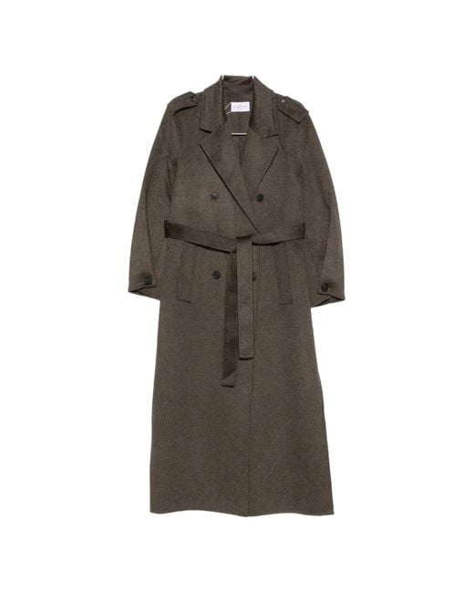 The Dynamis Studio Brown Double-Breasted Belted Coat