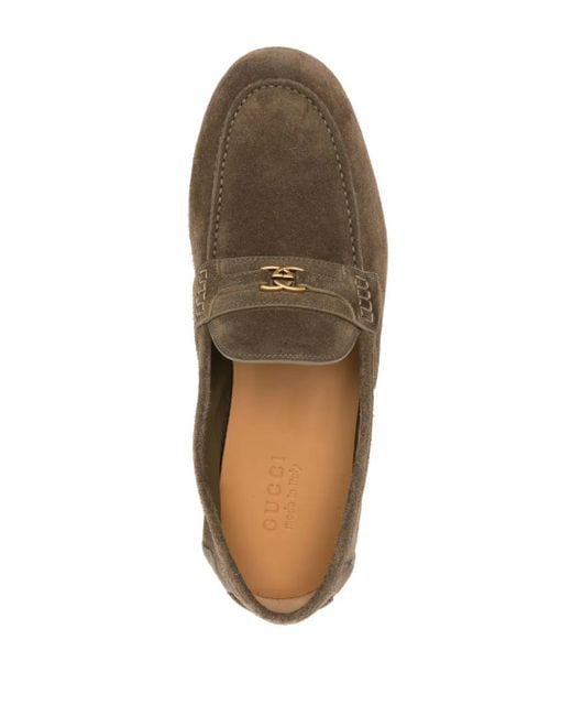 Mocasines Interlocking G Gucci de hombre de color Brown