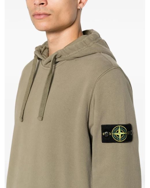 Stone Island Natural Hoodie À Patch Logo for men
