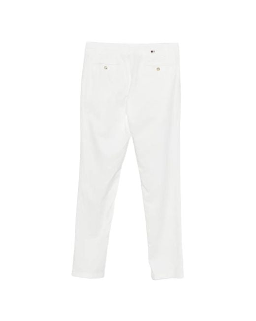 Canali White Button Trousers for men