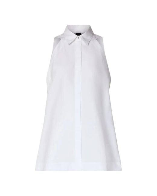 Boss White A-Line Sleeveless Shirt