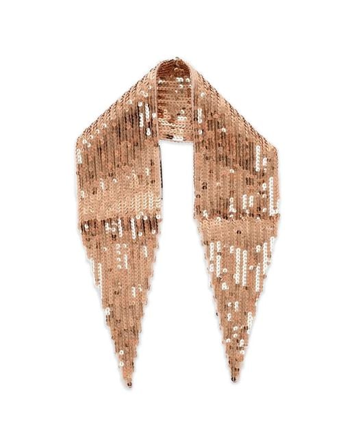 DSquared² Natural Sequin-Embellished Scarf