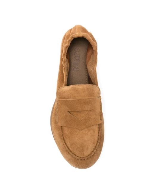 3Juin White Suede Loafers