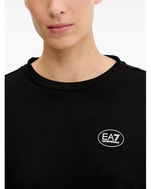 Sudadera con logo estampado EA7 de color Black