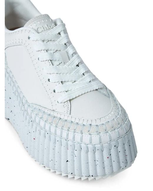 Chloé Blue Nama Platform Sneakers