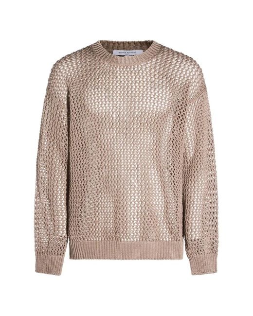Maison Kitsuné Natural Open-Knit Jumper for men