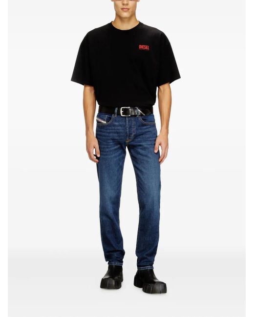 DIESEL Blue D-Finitive Button Jeans for men