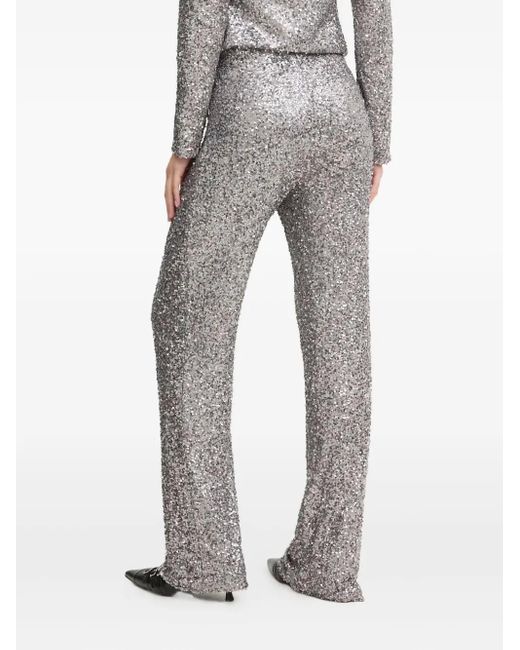 Never Fully Dressed White Sequinned Trousers