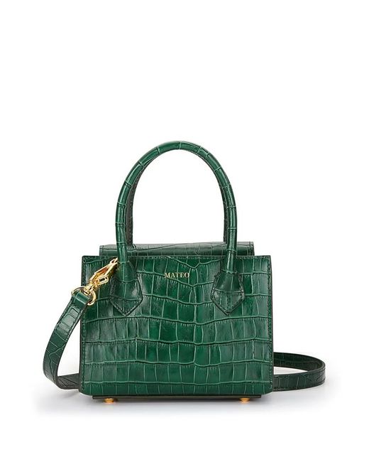 Mateo Green Diana Croc-Effect Leather Tote