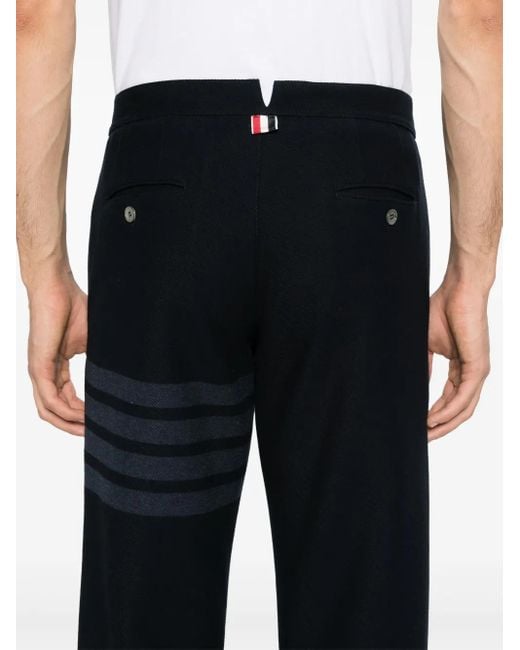 メンズ Thom Browne ミッドライズ テーパードパンツ Black