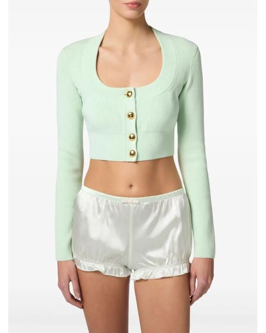 Elisabetta Franchi クロップド カーディガン Green
