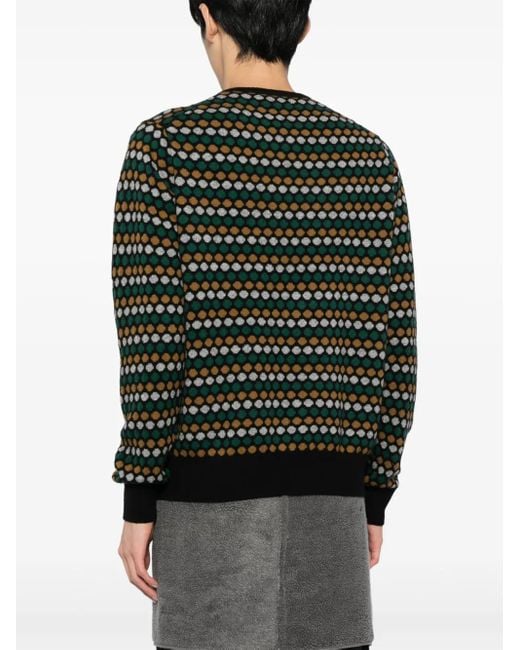 Kolor Black Polka Dot-Pattern Jumper for men