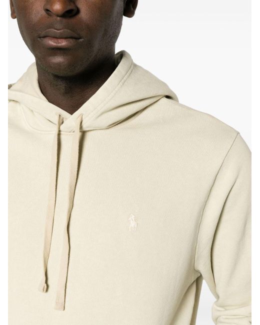 Polo Ralph Lauren Natural Polo Pony-embroidered Cotton Hoodie for men