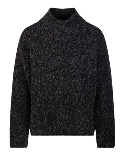 Fabrizio Del Carlo Black High-Neck Long-Sleeves Sweater